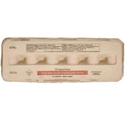 Sans Nom Lot de 12 œufs bruns de calibre gros 12 ea, 0,52 $/1ch
