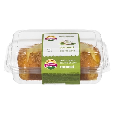 Crispy Coconut Pound Cake     0.368 kg, $1.09/100g
