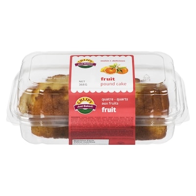 Crispy Fruit Pound Cake     0.368 kg, $1.09/100g