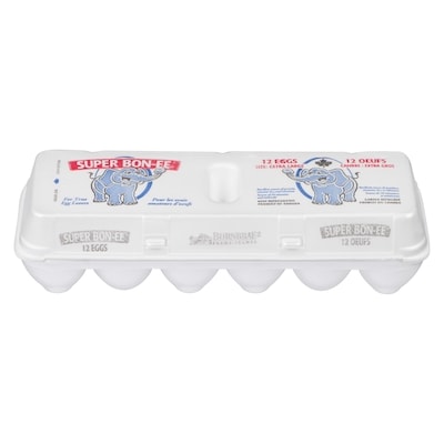 Burnbrae Farms Super Bon-Ee Grade A White Eggs, Super Extra Large 12 ea, $0.40/1ea