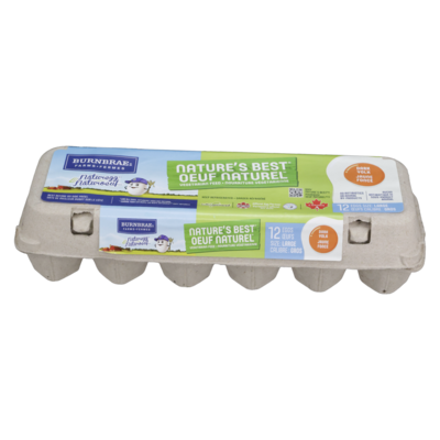 Burnbrae Farms Nature's Best White Eggs, Large 12 ea, $0.48/1ea