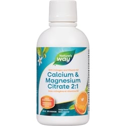 Calcium and Magnesium Citrate 2 to 1 with Vitamin K2 and Collagen, Orange