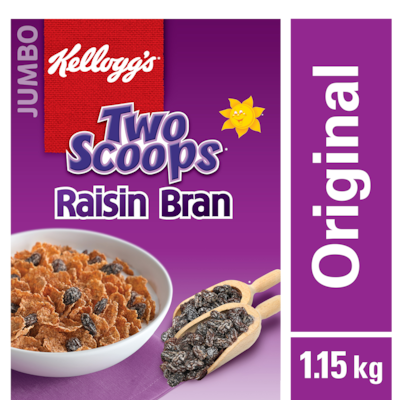 Kellogg’s Raisin Bran Céréales Raisin Bran deux pelletées 1.15 kg, 0,96 $/100g