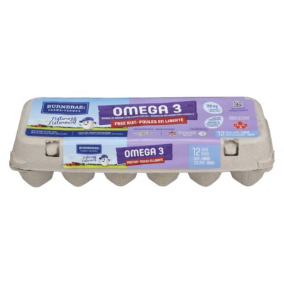 Burnbrae Farms Naturegg Free Run Omega 3 Eggs 12 ea, $0.66/1ea