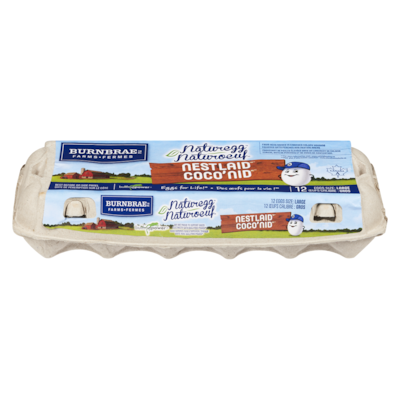 Burnbrae Farms Naturegg Nest Laid White Eggs, Large 12 ea, $0.46/1ea