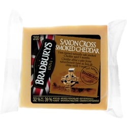 BRADBURYS CHEESE Bradbury Saxon Cross Smoked Cheddar 200 g, $4.00/100g