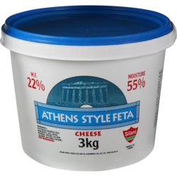 Silani Athens Style Greek Feta 3 kg, $1.60/100g