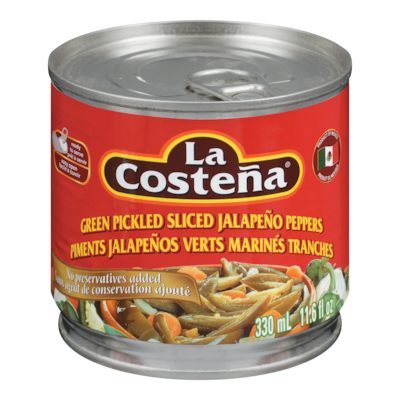 La Costena Jalapeno, Whole 343 ml, $0.87/100ml