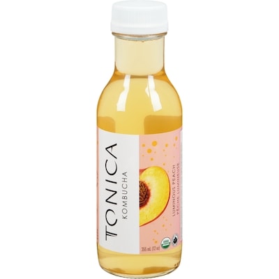 Tonica Kombucha Tonica, révolution pêche 355 ml, 0,93 $/100ml