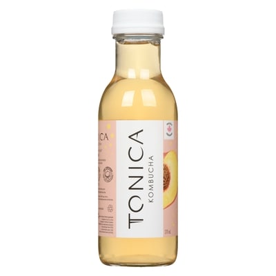Tonica Kombucha pêche lumineuse 355 ml, 1,35 $/100ml