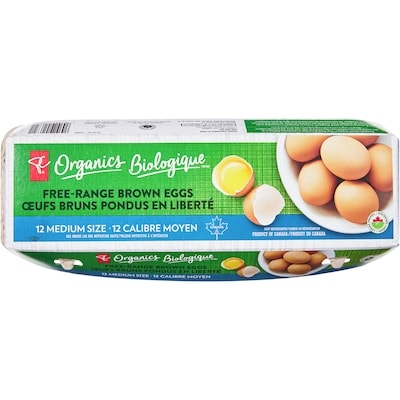 PC Organics Medium Size Free-Range Brown Eggs  12 ea, $0.61/1ea