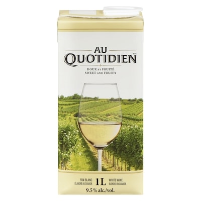 Au Quotidien Sweet and Fruity White Wine (ID required at pick-up) 1 l, $0.98/100ml