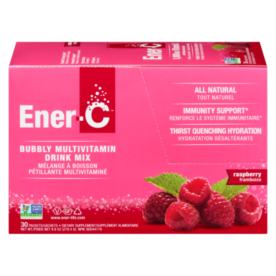 Ener C Vitamine C framboise 30 ea, 0,53 $/1ch