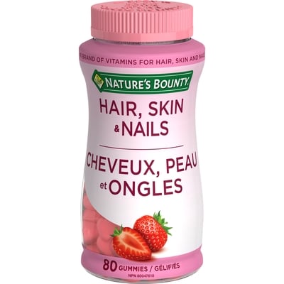 Nature's Bounty Hair, Skin & Nails, Strawberry Cream Flavour 80 ea, $0.16/1ea