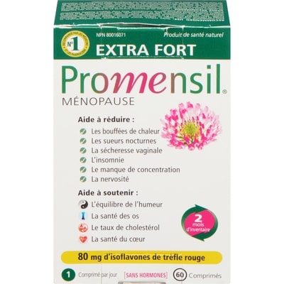 Promensil ménopause Isoflavones de trèfle rouge double concentration 60 ea, 1,16 $/1ch