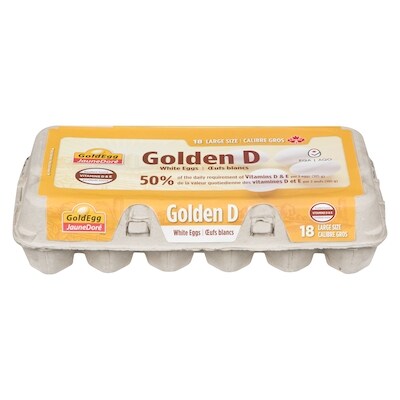Goldegg Jaunedore Oeufs Blancs Gros Un 18 ea, 0,43 $/1ch