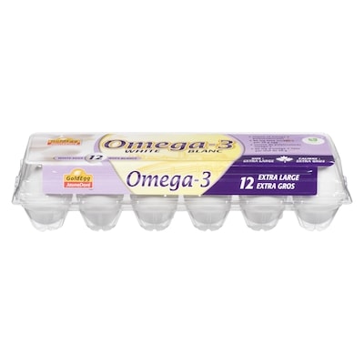 Goldegg Omega 3 White Eggs, Extra Large 12 ea, $0.62/1ea