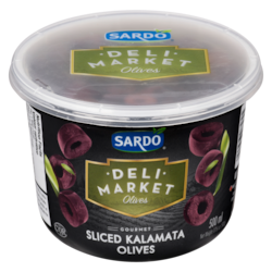 Sardo Kalamata Sliced Olives 500 ml, $1.70/100ml