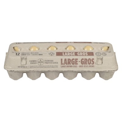 Nutri-Œuf Gros œufs bruns 12 ea, 0,48 $/1ch