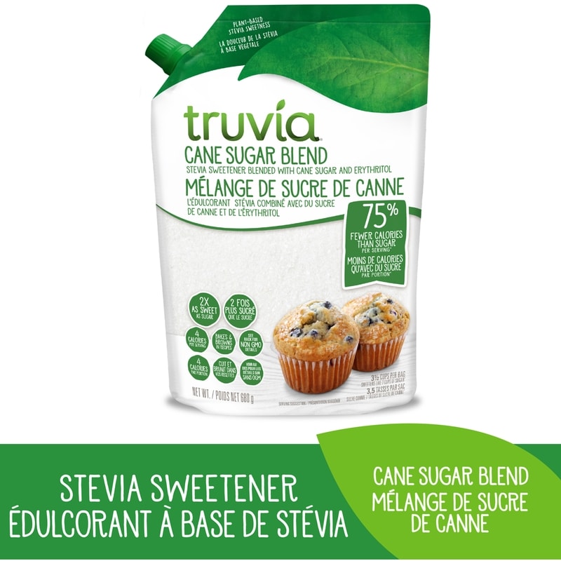 Cane Sugar Blend, Mix of Stevia Sweetener and Cane Sugar, Baking Blend