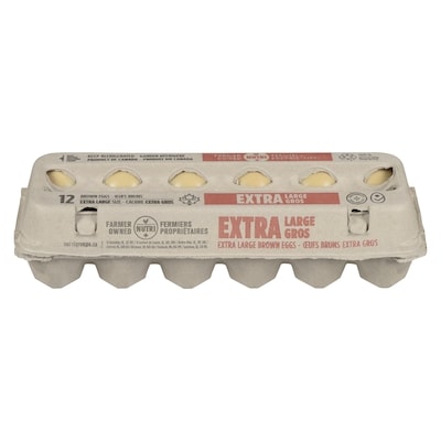 Nutri-Œuf Œufs brun extra gros 12 ea, 0,43 $/1ch