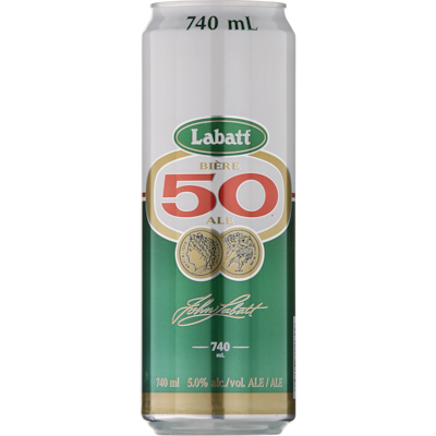 Labatt 50 Beer Cans (ID required at pick-up) 740 ml, $0.67/100ml