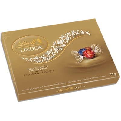 Lindt Truffes LINDOR assorties au chocolat noir et au lait – Boîte 156 g, 9,61 $/100g