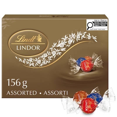 Lindt Boîte Truffes LINDOR assorties au chocolat noir et au lait 156 g, 10,25 $/100g