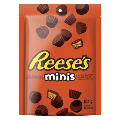 Reese's Minis 104 g, $3.36/100g