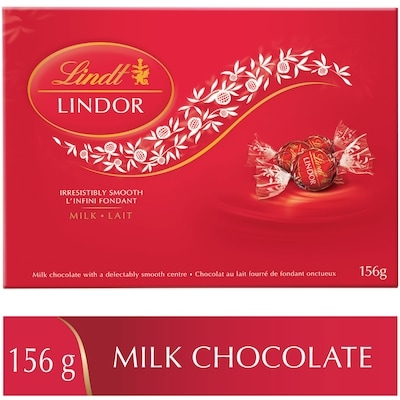 Lindt LINDOR Milk Chocolate Truffles Box 156 g, $6.40/100g