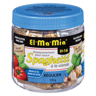 El Ma Mia Assaisonnement à spaghetti sel réduit EL MA MIA 110 g, 3,64 $/100g