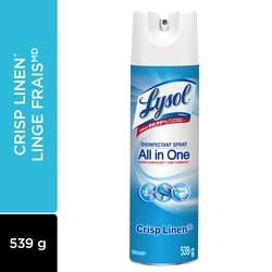 Lysol Disinfectant Spray, Crisp Linen, Disinfect and Eliminate Odours on Hard Surfaces & Fabrics 539 g, $1.85/100g