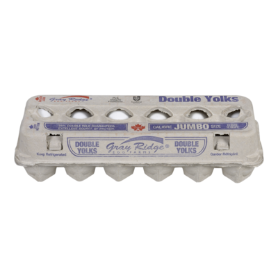 Gray Ridge Grade A Double Yolk White Eggs 12 ea, $0.50/1ea
