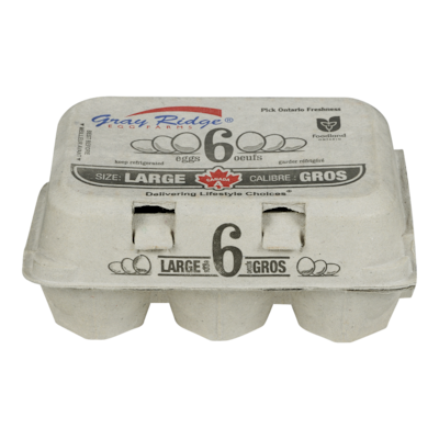 Gray Ridge White Eggs, Large 6 ea, $0.50/1ea
