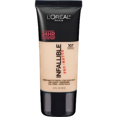 L’Oréal Fond de teint Pro-Matte, sans huile, léger, maquillage du visage longue tenue jusquʼà 24 h, beige frais 30 ml, 83,30 $/100ml