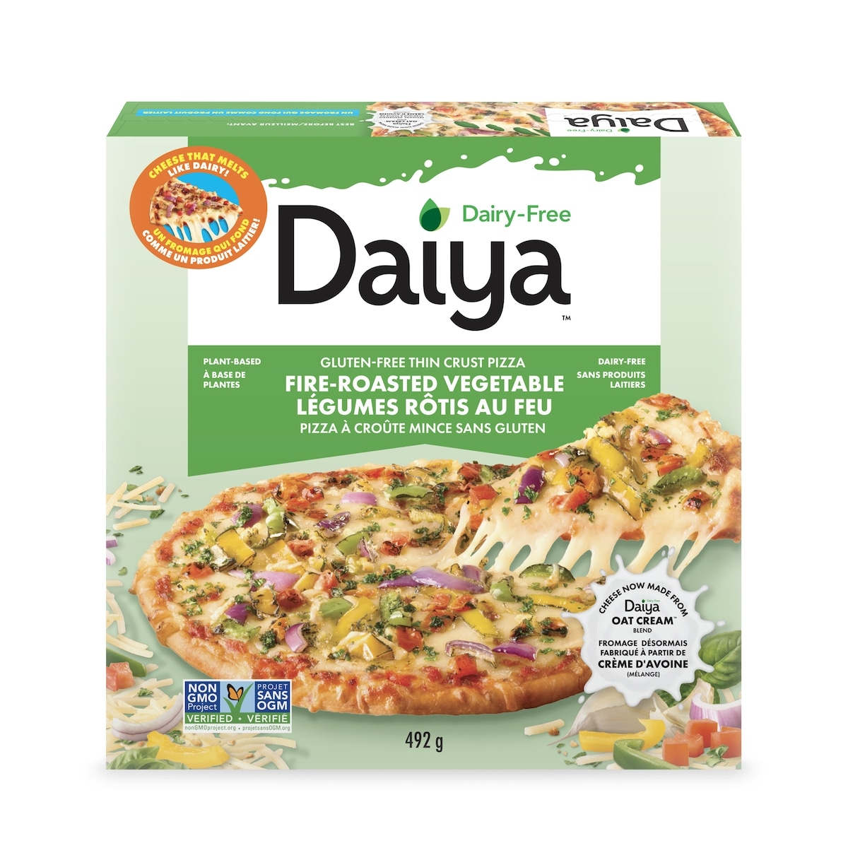 Daiya Pizza végétarienne rôtie au feu sans produits laitiers 492 g, 2,23 $/100g