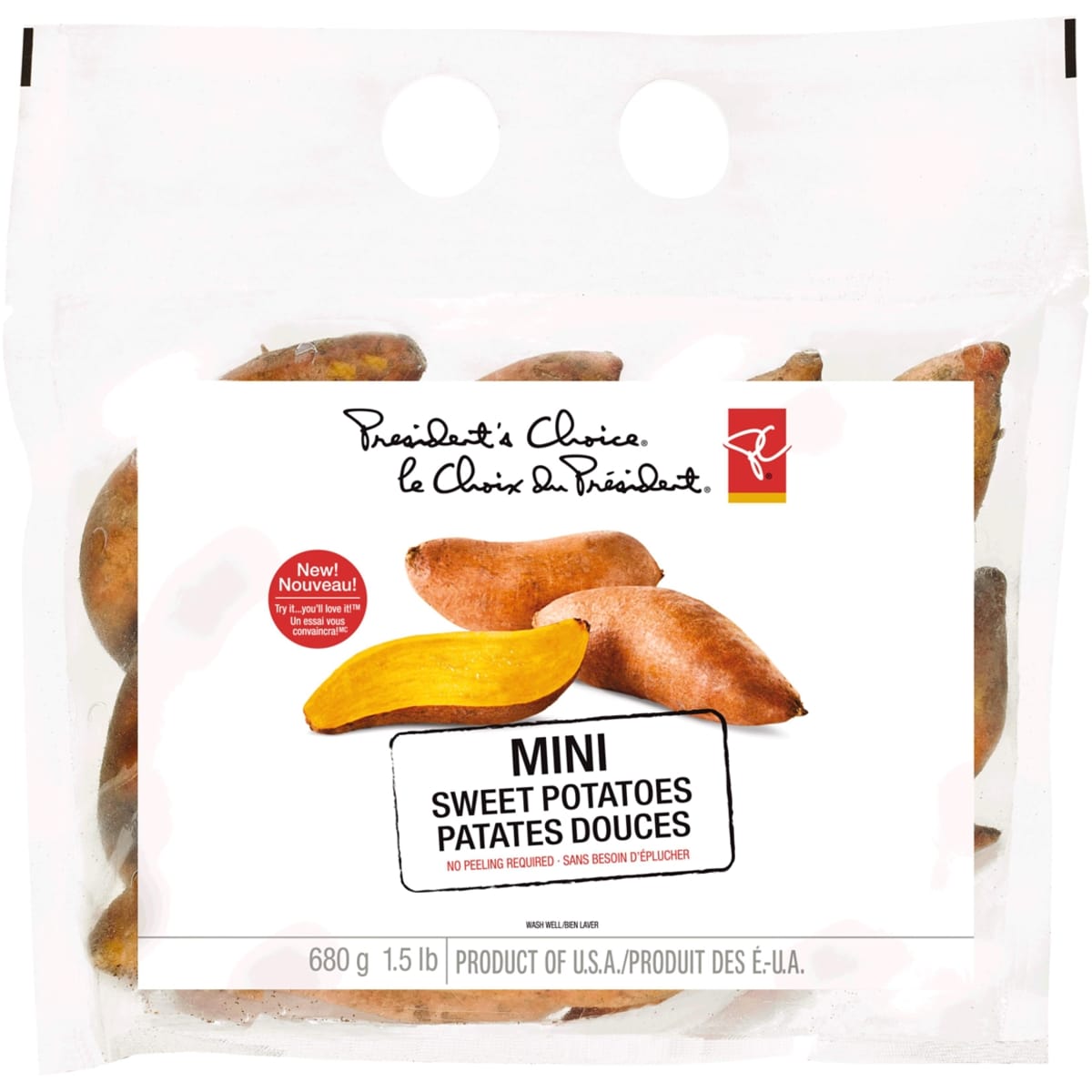 President's Choice Mini Sweet Potatoes 1.5 ea, $0.74/100g $0.33/1lb