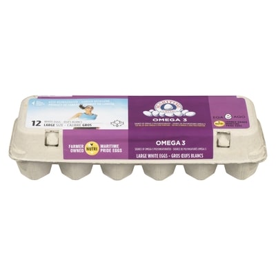 Maritime Eggs, Large White Large Size Omega 3 12 ea, $0.59/1ea
