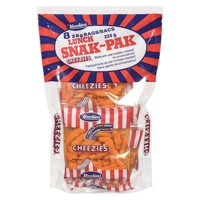 Hawkins Cheezies format collation 8x28.0 g, 2,09 $/100g