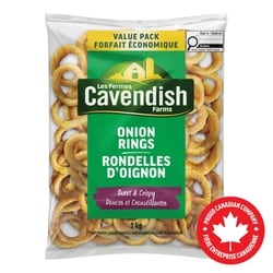 Les Fermes Cavendish Rondelles d’Oignon Douces Croustillantes  1 kg, 1,00 $/100g