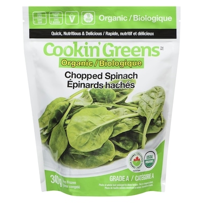 Cookin Greens Organic Chopped Spinach 300 g, $2.33/100g