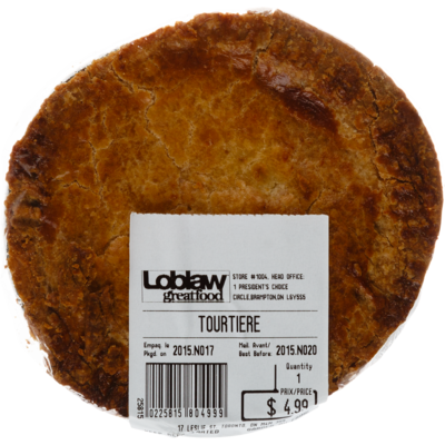 From Our Chefs Tourtière, Small 200 g, $2.50/100g
