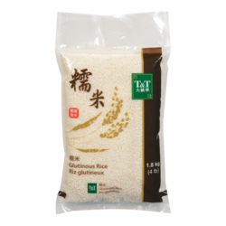 T&T Riz glutineux 1.8 kg, 0,32 $/100g
