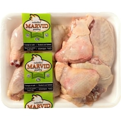 Volaille Marvid Poulet entier découpé casher 11,66 $/1kg 5,29 $/1lb