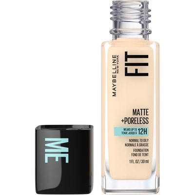 Maybelline Fit Me Matte + Poreless Foundation Makeup, Ultra-Lightweight Formula Controls Shine, for Normal to Oily Skin, Porcelain, 110, 30 ml Porcelain 1 ea, $13.52/1ea
