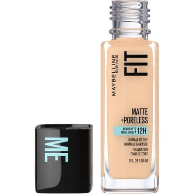 Maybelline Fond de teint Fit Me Matte + Poreless , Formule ultralégère qui contrôle la brillance, Pour peaux normales à grasses, Ivoire classique, 120, 30 ml Ivoire classique 1 ea, 13,99 $/1ch