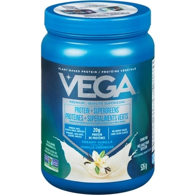 Vega Vega® Protein & Greens, Vanille Protéines 526 g, 4,85 $/100g