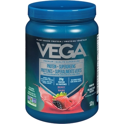 Vega Protein & Greens, Berry Protein Powder 522 g, $5.94/100g