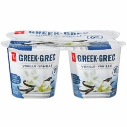 President's Choice Vanilla 0% M.F. Greek Yogurt 4x100.0 g, $1.00/100g