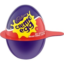 Cadbury Crème Egg, soft fondant centre, 100% sustainably sourced cocoa 34 g, $5.88/100g